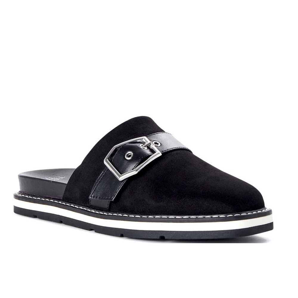 Time and Tru Women's Buckled Mule Slides